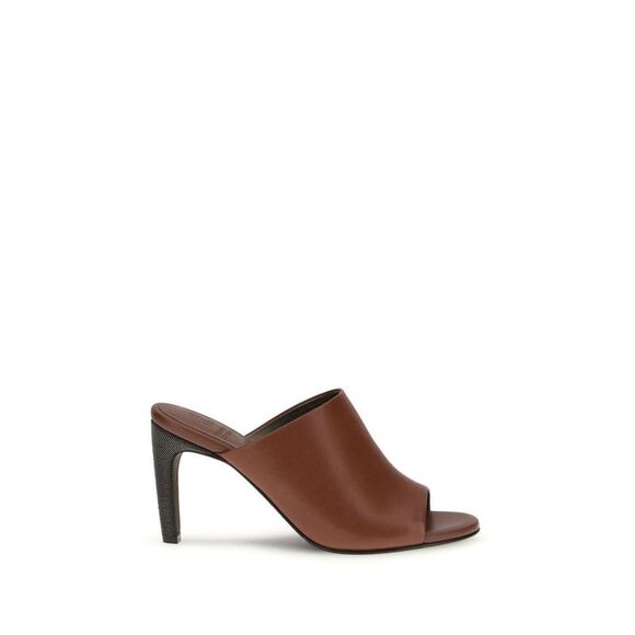 Brunello Cucinelli Shoes - Brunello Cucinelli Brown Calf Leather Bos Taurus Women's Sandals